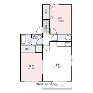 パークグランデ足利【202号室】の間取り