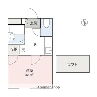 シルクパレスB【1階】の間取り