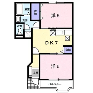 メゾン かたくり【1階】の間取り