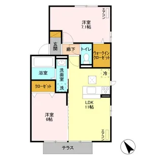 ディバージュ【1階】の間取り