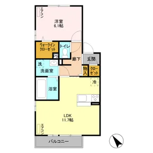 ディバージュ【2階】の間取り