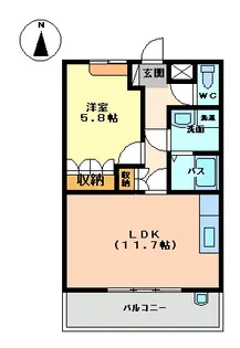 プロニティFUJIMI【1階】の間取り