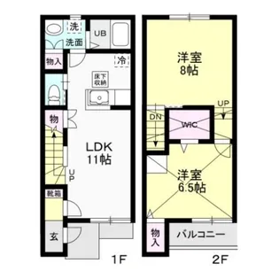 プリムヴェール A【2階】の間取り