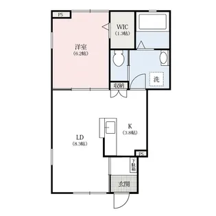 エクセレンテB【1階】の間取り