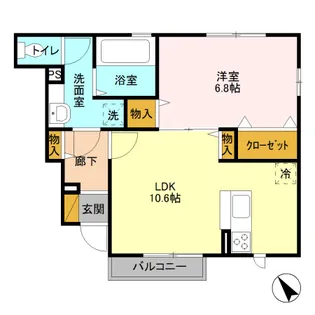 ソラーレ【1階】の間取り