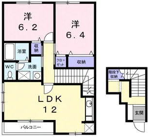 ヴィオラB【2階】の間取り