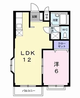 エルディム ブルーハイツ【2階】の間取り