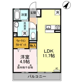 クレール富久 A【3階】の間取り