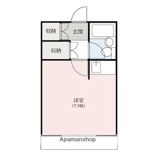 ハッピーハイツ【206号室】の間取り