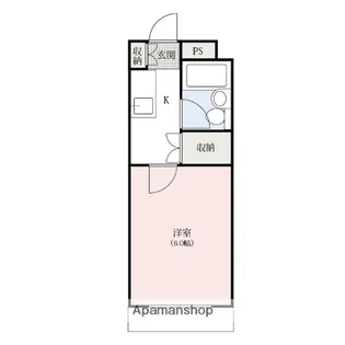 ハッピーハイツ【208号室】の間取り
