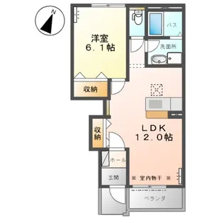 アリスハイムⅠ【00105号室】の間取り