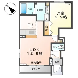 エクセルハイム【1階】の間取り