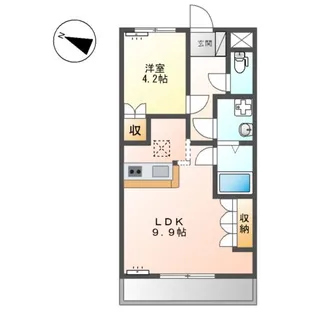 メイ・フルール Ⅱ【1階】の間取り