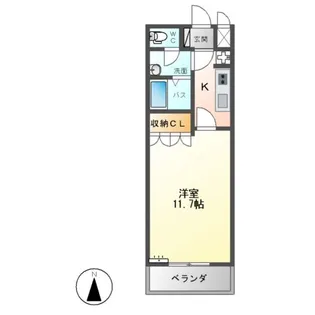 ヌーベルマリー【2階】の間取り