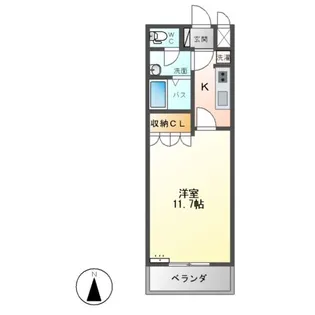 ヌーベルマリー【1階】の間取り