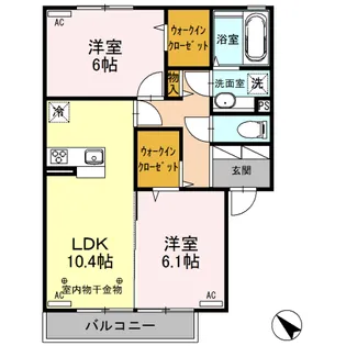 グローラ【2階】の間取り