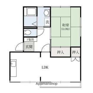 南ハイツC棟【102号室】の間取り