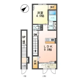 ネオ・プレミアム B棟【2階】の間取り