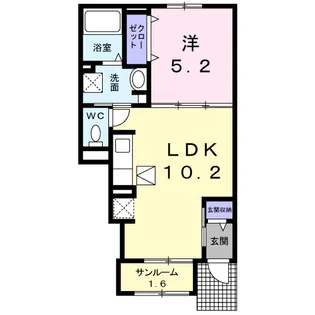 ハピネス【1階】の間取り