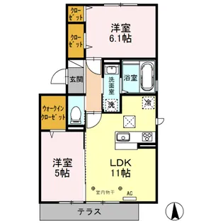 メゾンサンライズ【1階】の間取り