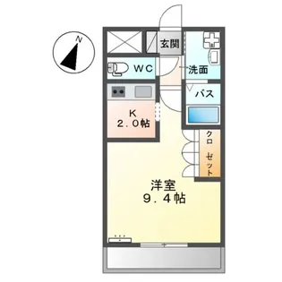 コートダジュールIN桃ヶ丘A棟【2階】の間取り