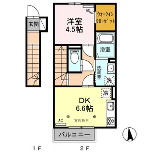 スペラーレ【203号室】の間取り