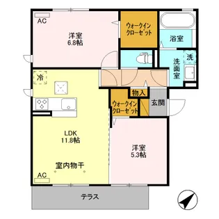 コスタデルソーレ【1階】の間取り