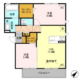 コスタデルソーレ【2階】の間取り