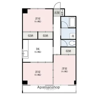ブリーゼ足利【301号室】の間取り