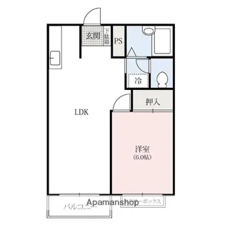 ハイツソレイユ【102号室】の間取り