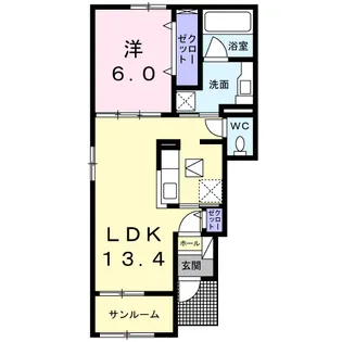 プリムローズ・サノ【1階】の間取り