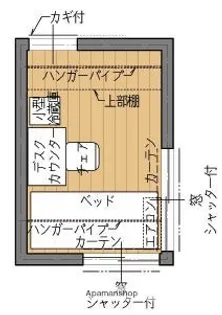 シェアードハウス六花【2号室】の間取り