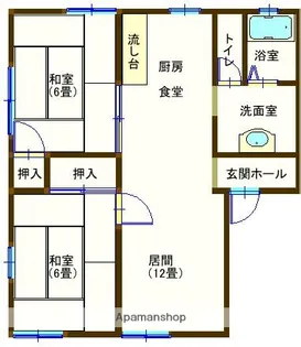 ラフォーレ福居5A【1階】の間取り