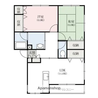 プチセゾン【203号室】の間取り