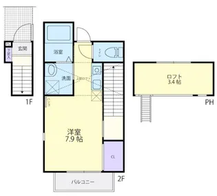 HARVEST PALACE III【205号室】の間取り
