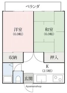 アイディルハイム【203号室】の間取り