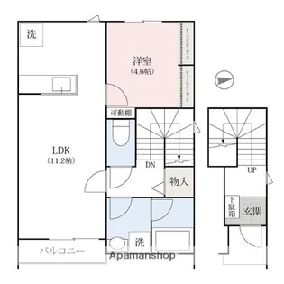 PLUSミナミ【A202号室】の間取り