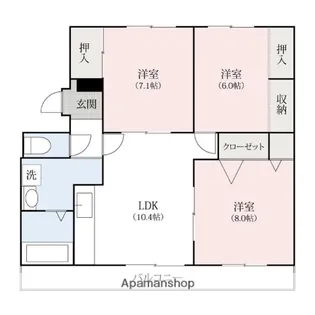 アステール柳原A【31号室】の間取り