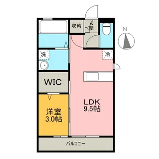 カリンビュー足利【3階】の間取り