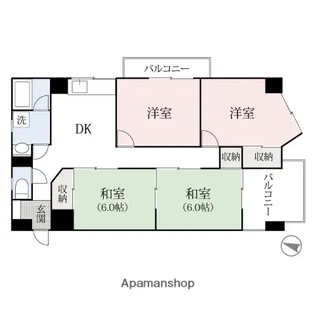 アシスト第2足利マンションⅡ【1階】の間取り