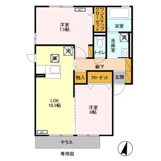 プロスコート Ⅲ【1階】の間取り