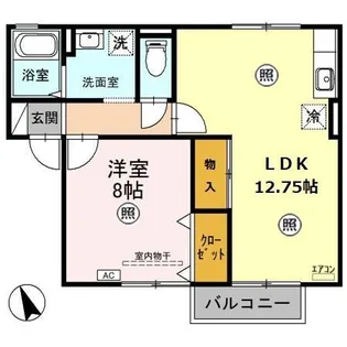 グレイスコーポ B【1階】の間取り