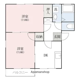 クルエイション【202号室】の間取り