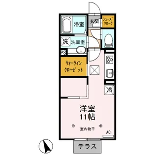 マロニエジャルダン B【1階】の間取り