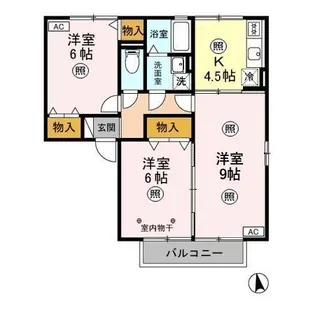 ノイエ・シュタット AB【2階】の間取り