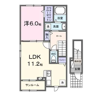 カミーノ アムレト Ⅰ【2階】の間取り