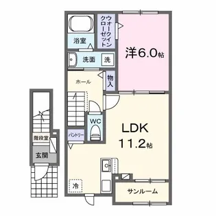 カミーノ アムレト Ⅱ【2階】の間取り