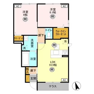 カレント III【1階】の間取り