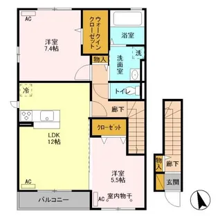 カレント III【2階】の間取り