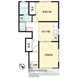 ハッピーハイツ【101号室】の間取り